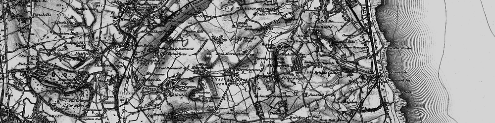 Old map of East Herrington in 1898