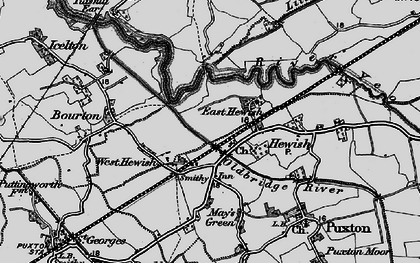 Old map of East Hewish in 1898