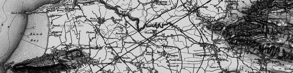 Old map of East Hewish in 1898