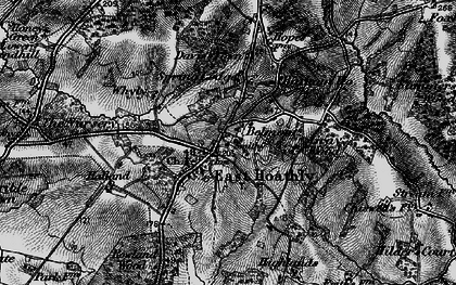 Old map of East Hoathly in 1895