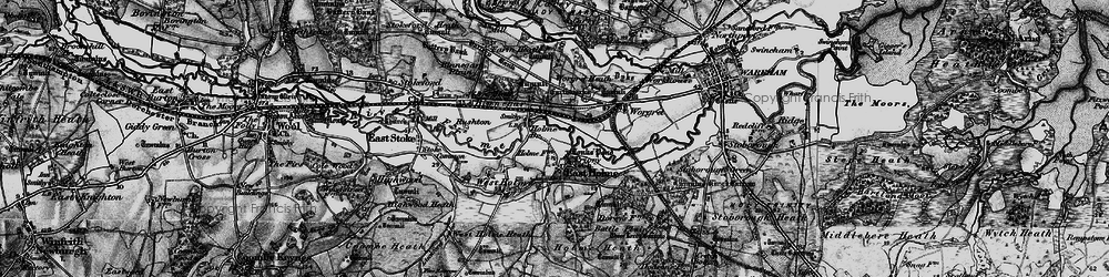 Old map of Worgret Heath in 1895