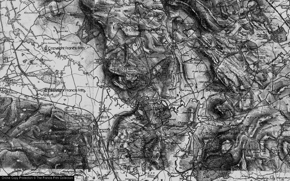 Old Map of Historic Map covering Chimney Hill in 1897