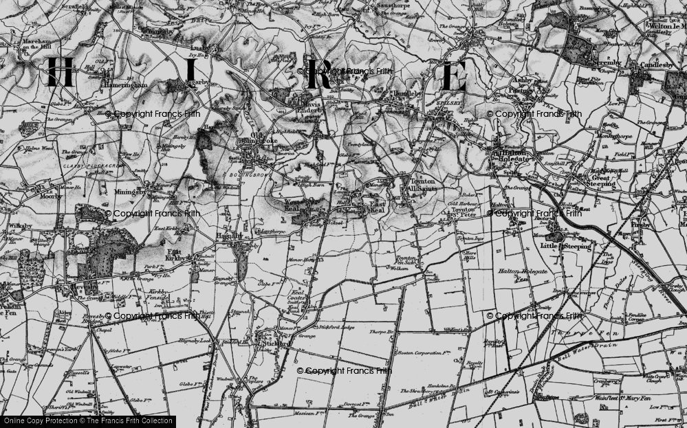 Old Map of East Keal, 1899 in 1899