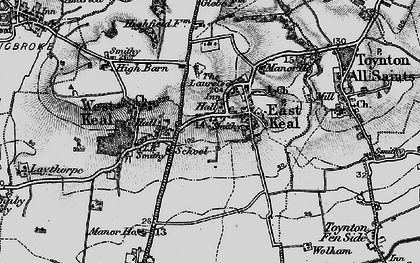 Old map of East Keal in 1899