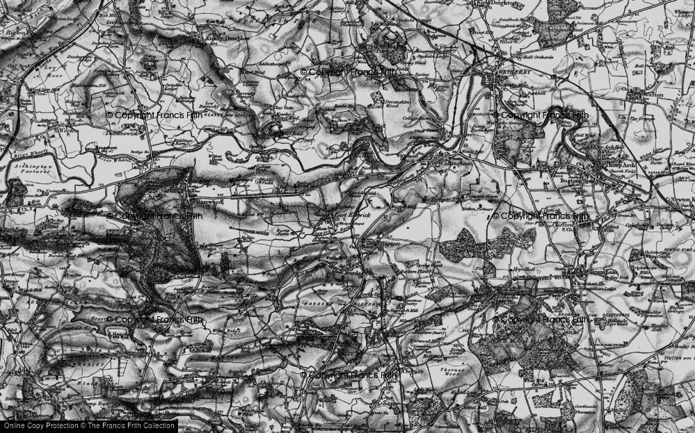 Old Map of Historic Map covering Wharfe Dale in 1898