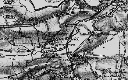 Old map of Wharfe Dale in 1898
