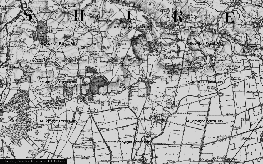Old Map of East Kirkby, 1899 in 1899
