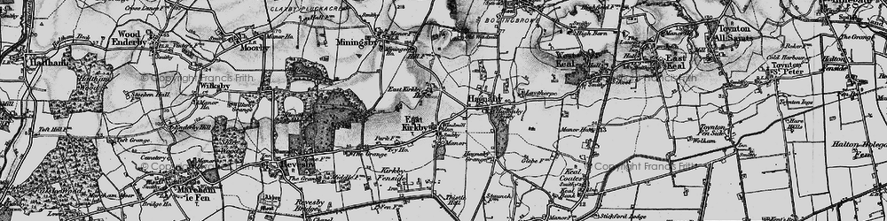 Old map of East Kirkby in 1899