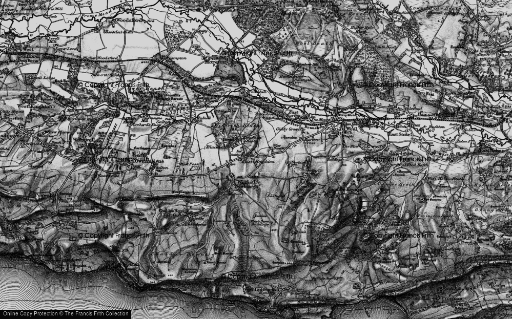 Old Map of East Knighton, 1897 in 1897