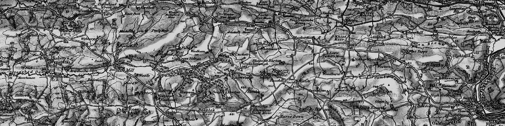 Old map of East Knowstone in 1898
