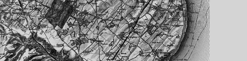 Old map of East Langdon in 1895