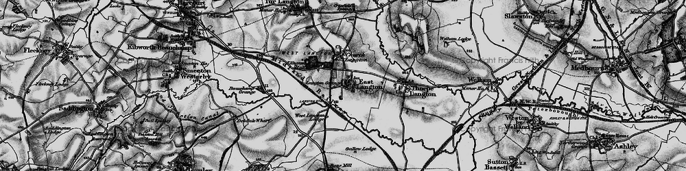 Old map of East Langton in 1898