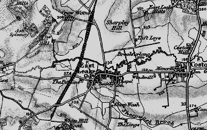 Old map of East Leake in 1899