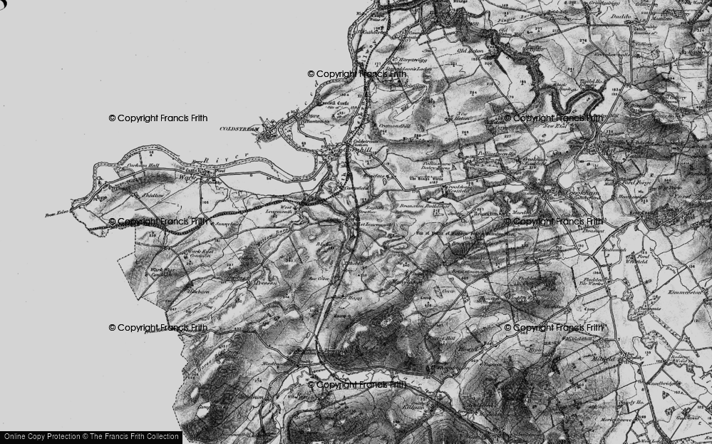 Old Map of Historic Map covering Tithe Hill in 1897