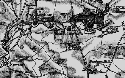 Old map of East Lexham in 1898