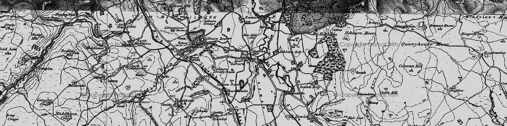 Old map of Lilburn South Steads in 1897