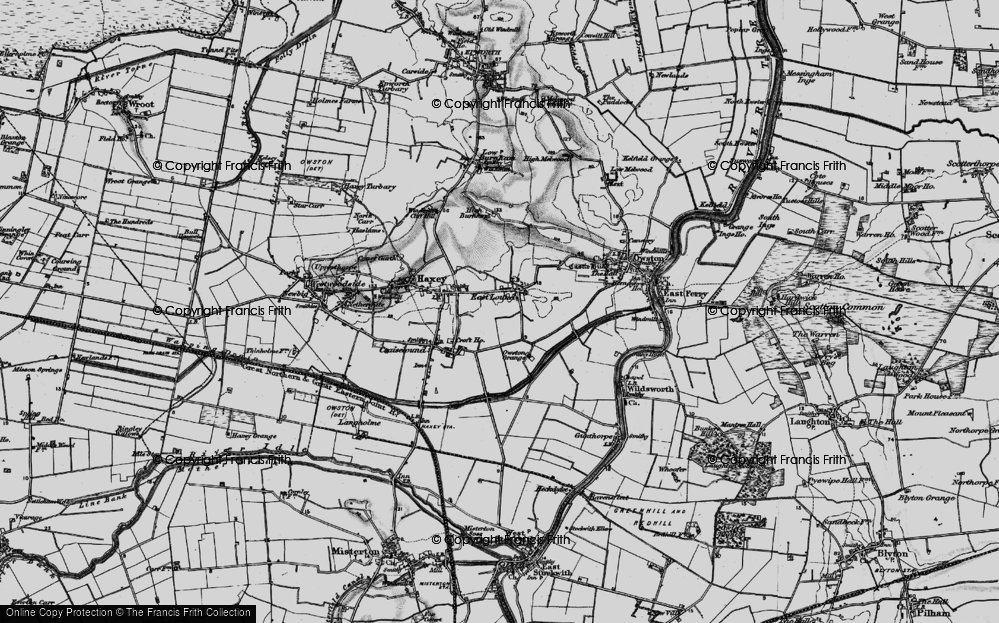Old Map of East Lound, 1895 in 1895