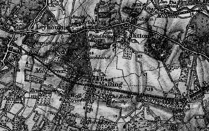 Old map of Bradbourne Ho in 1895