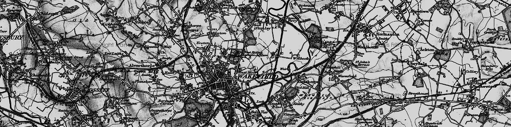 Old map of East Moor in 1896