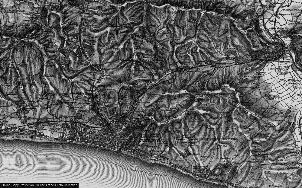 Old Map of East Moulsecoomb, 1895 in 1895