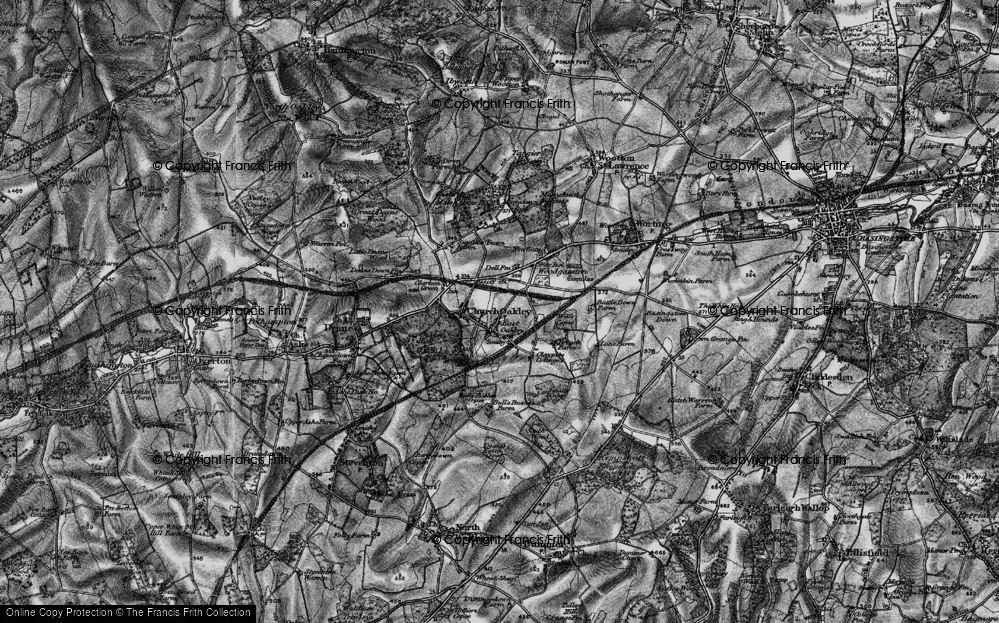 Old Map of East Oakley, 1895 in 1895