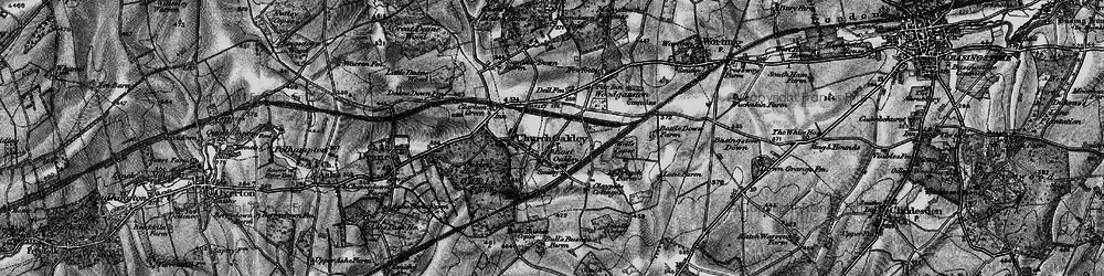 Old map of East Oakley in 1895