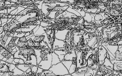 Old map of East Ogwell in 1898