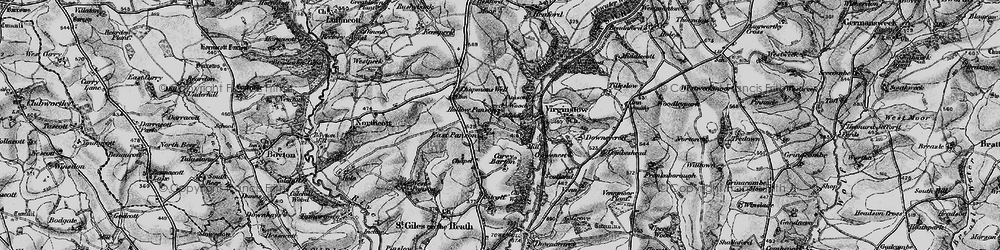 Old map of East Panson in 1895