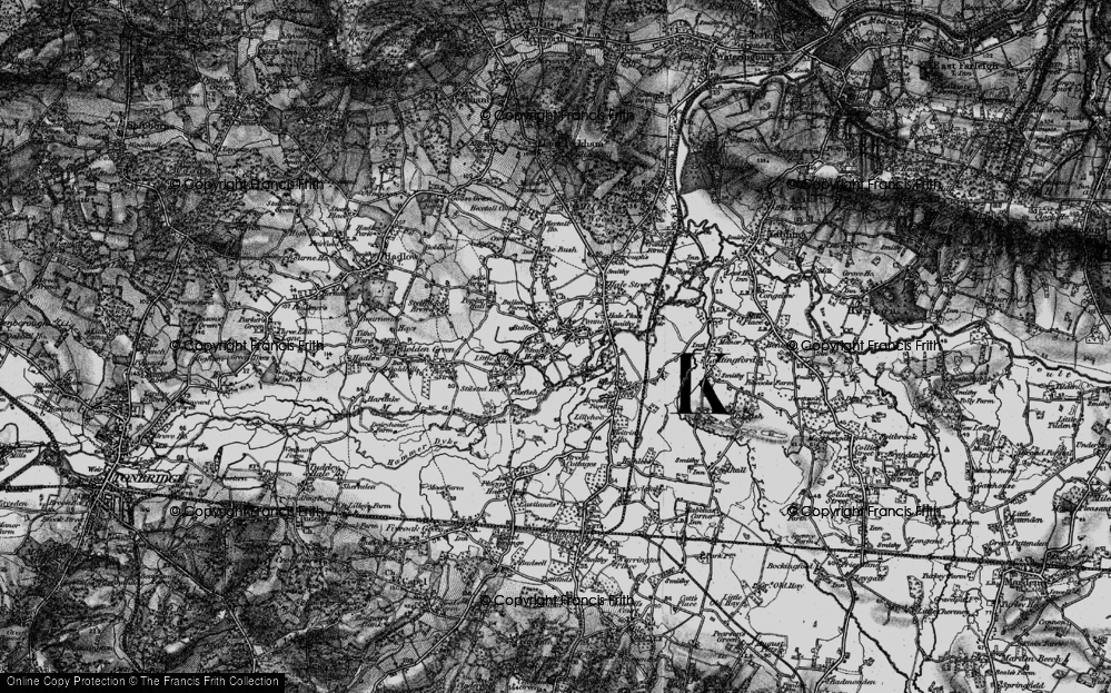 Old Map of East Peckham, 1895 in 1895