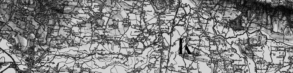 Old map of East Peckham in 1895