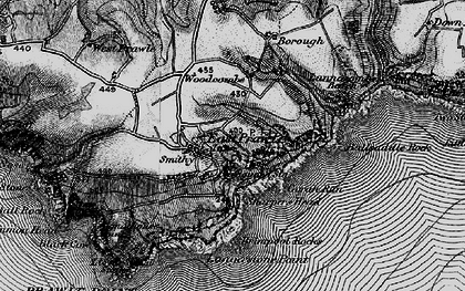 Old map of Lannacombe Bay in 1897