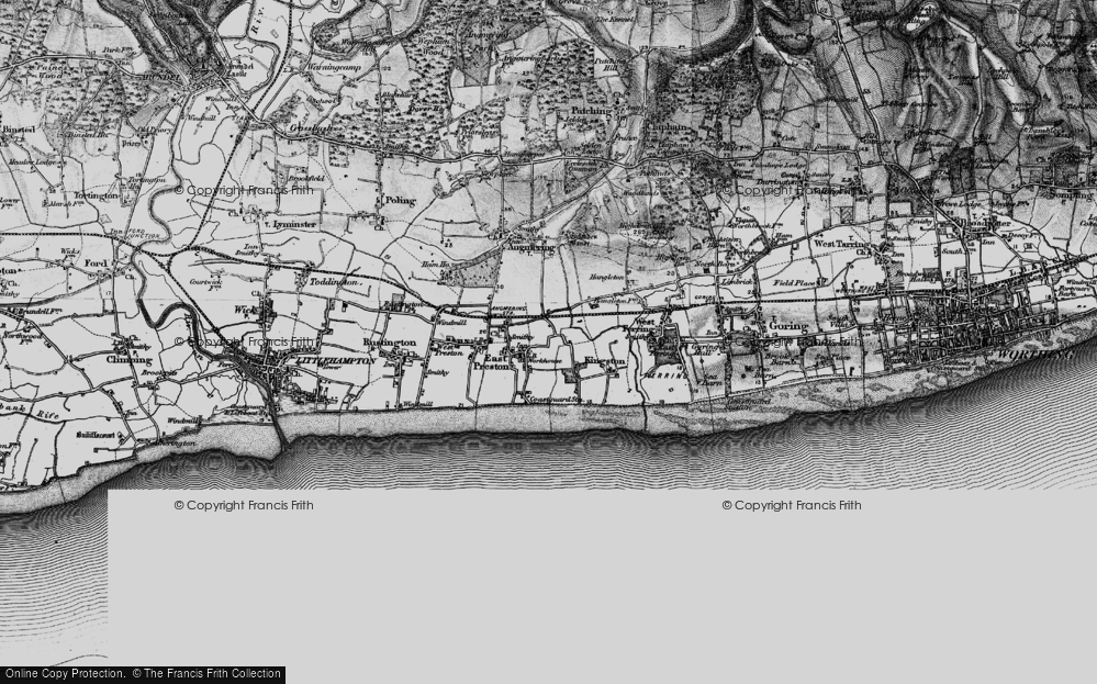 Old Map of East Preston, 1895 in 1895