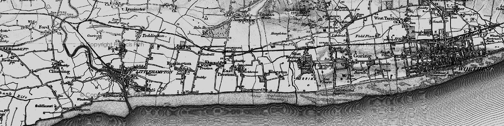 Old map of East Preston in 1895