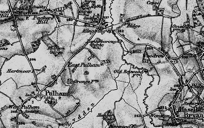 Old map of East Pulham in 1898