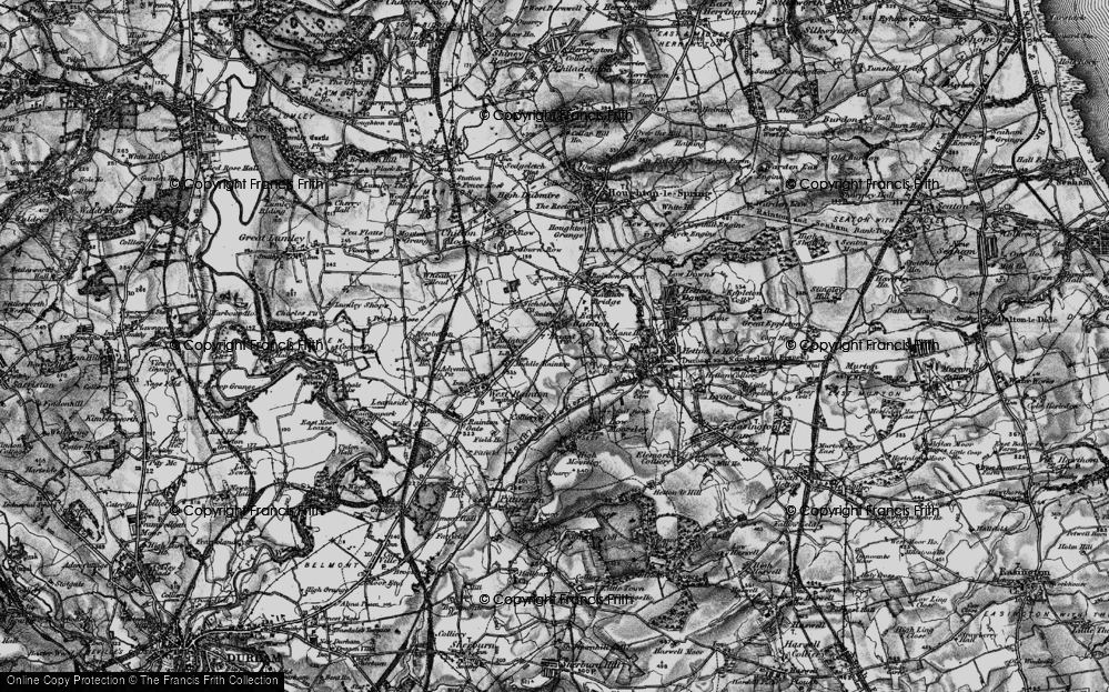 Old Map of East Rainton, 1898 in 1898