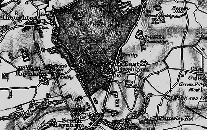 Old map of East Raynham in 1898