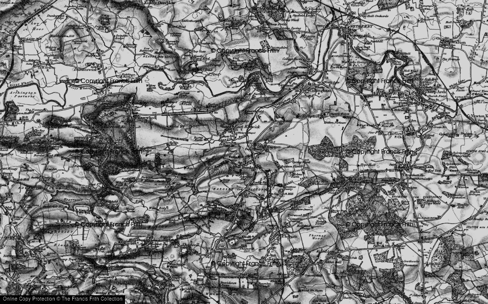 Old Map of East Rigton, 1898 in 1898