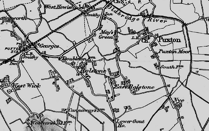 Old map of East Rolstone in 1898