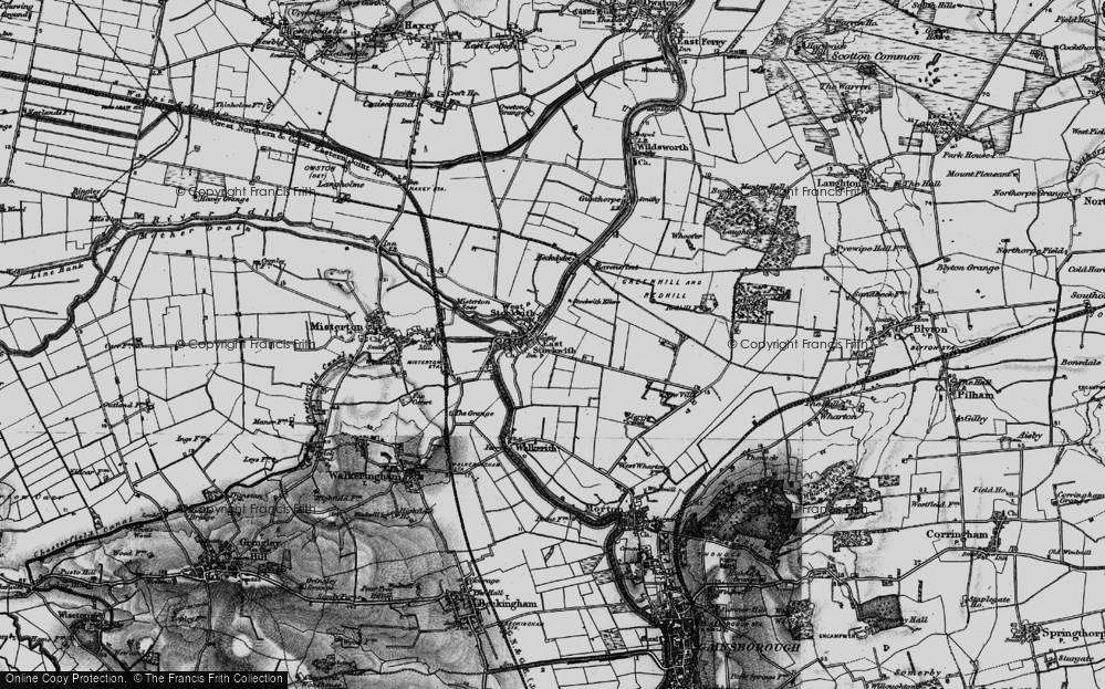Old Map of East Stockwith, 1895 in 1895