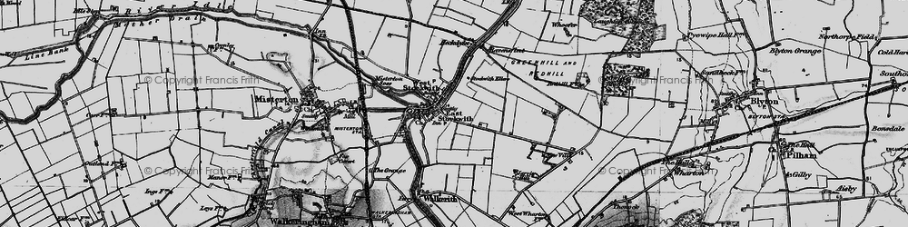 Old map of East Stockwith in 1895