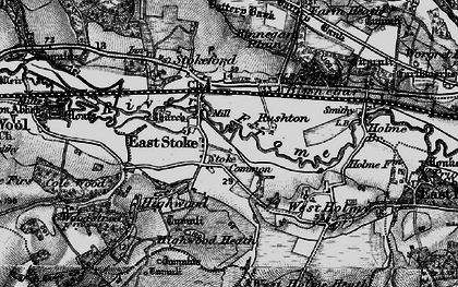 Old map of East Stoke in 1897