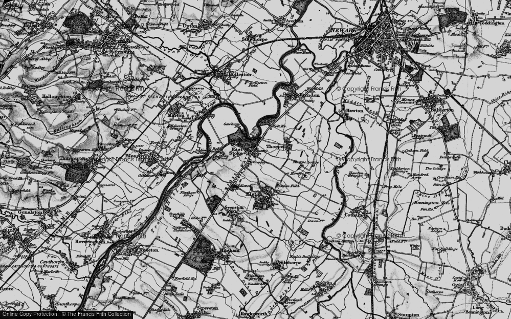 Old Map of East Stoke, 1899 in 1899