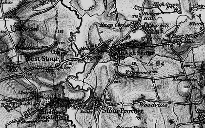Old map of East Stour in 1898