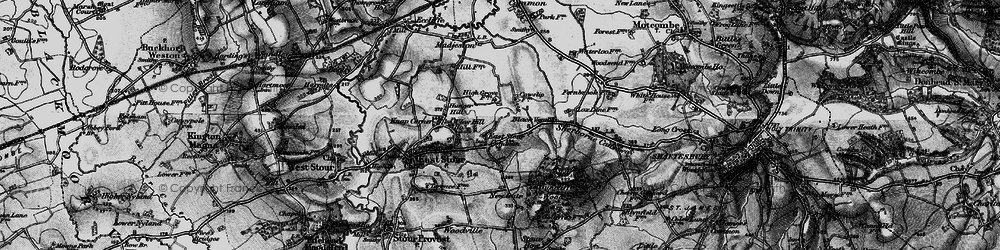 Old map of East Stour Common in 1898