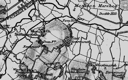 Old map of East Stourmouth in 1895