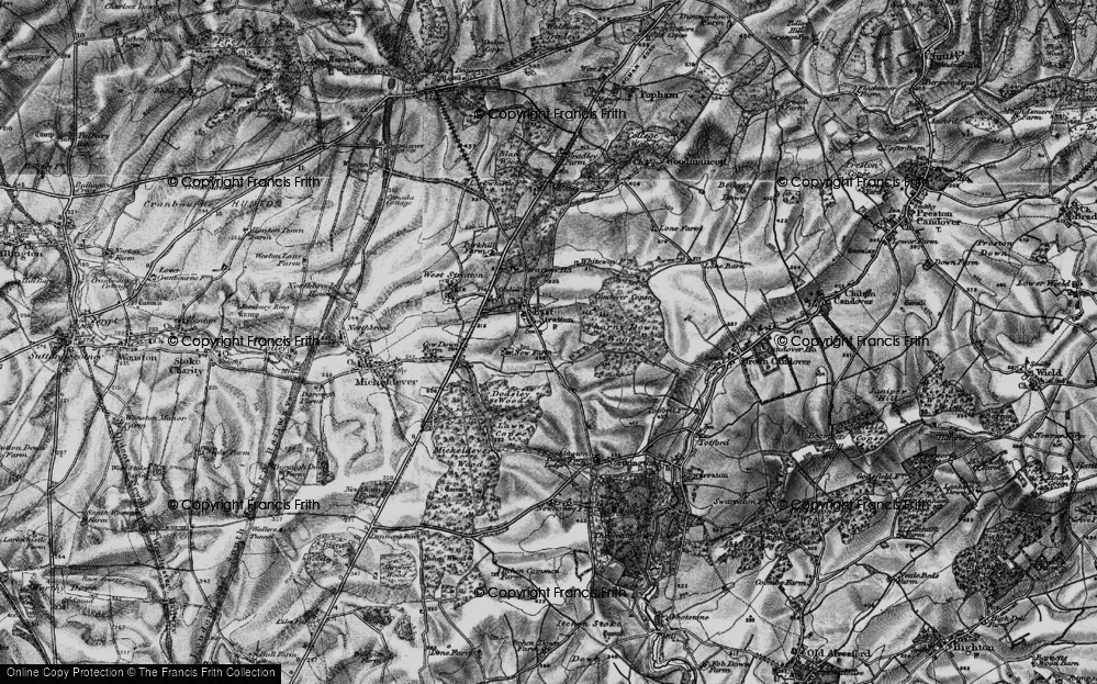 Old Map of East Stratton, 1895 in 1895