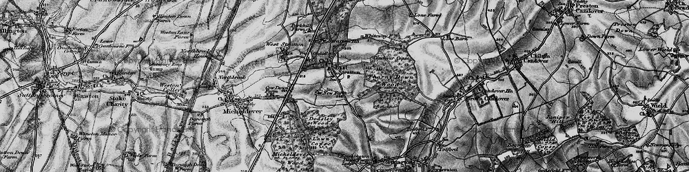 Old map of East Stratton in 1895
