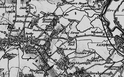 Old map of East Street in 1895