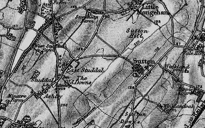 Old map of East Studdal in 1895