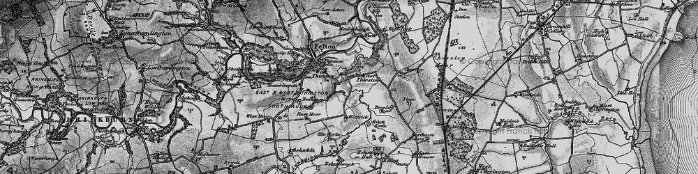 Old map of East Thirston in 1897